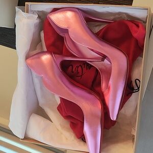 CHRISTIAN LOUBOUTIN Patent Hot Chick 100 Pumps 41 Hot Pink”